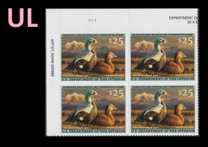 US RW92 Spectacled Eider $25 plate block 4 UL MNH 2025-2026