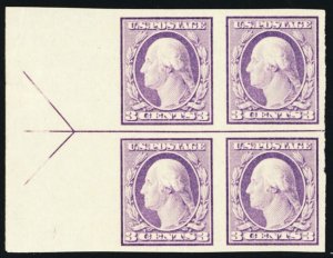 483, Mint NH -VF Left Side Arrow Block CV $96 - Stuart Katz