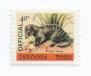 Tanzania 1980 Scott o20 MNH - 40c, Animals, Mongoose
