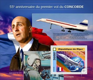 NIGER 2023 55th ANNIVERSARY OF THE CONCORDE'S FIRST  FLIGHT S/SHEET MINT NH