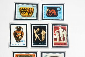 COLOR PRINTED GREECE [KINGDOM] 1945-1973 STAMP ALBUM PAGES (66 illustr. pages)