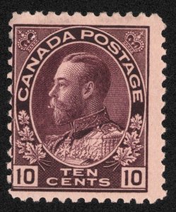 Canada Scott 116 Mint LH OG  10 cent plum 1912Lot UCX023 bhmstamps