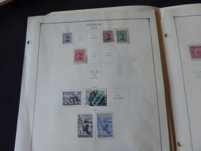 Uruguay 1941-1949 Mint/Used Stamp Collection on Album Pages