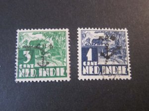 Netherlands Indies Japan Occupation 1942 JC 4N41,42 FU