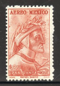 Mexico Scott C308 MNHOG - 1965 Birth of Dante Alighieri 700th - SCV $1.25