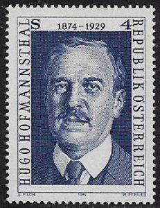 Austria #980 MNH Stamp - Hugo Hofmannsthal