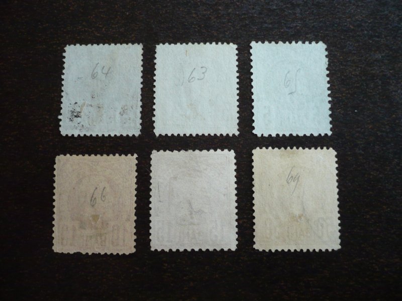 Stamps - Romania - Scott# 81-85,87 - Used Part Set of 6 Stamps