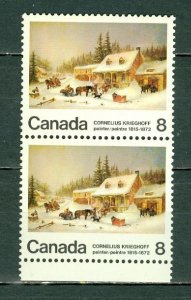 CANADA 1972 KRIGHOFF-DOOR FRAME#610i  MARGIN PAIR  MNH