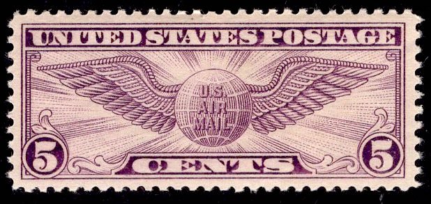 US Stamp #C12 5c Winged Globe Perf 11 MINT NH SCV $17.50