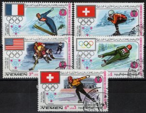 ZAYIX Yemen 529-533 CTO Olympics Sports Ski Jumping Ice Hockey 121722S148M