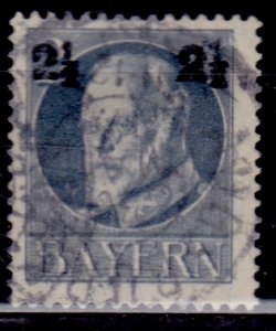 Germany - Bavaria 1916, King Ludwig III, surcharged 2/1/2on 2pf, used