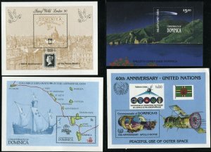 DOMINICA British Commonwealth Postage Stamps Souvenir Sheet Collection Mint NH