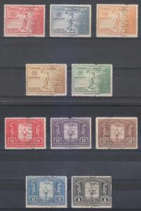 EL SALVADOR 1935 Sc 538-542 & C36-C40 FULL SET PERF PROOFS SPECIMEN MNH SPORTS 