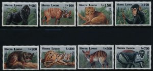 Sierra Leone MNH 1647-54 Animals Wildlife