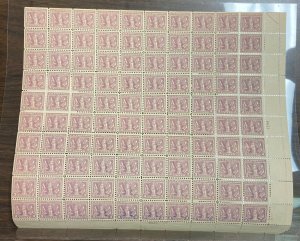 *537b RARE FULL SHEET, 2 CERTIFICATES! $14,998 O.B.O.