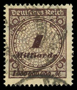 GERMANY Sc 294 F-VF/USED - 1923 1Md - Numeral