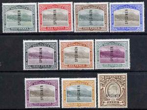 Dominica 1903 Roseau set complete overprinted SPECIMEN, m...