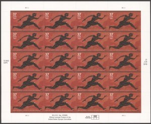 2004 US Scott #3863 37c Olympic Games, Athens Greece.  Sheet of 20 MNH