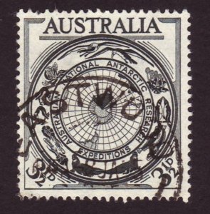 Australia 1954 Sc#276, SG#279 3-1/2d Black Antarctica Symbol USED-VG-HM.