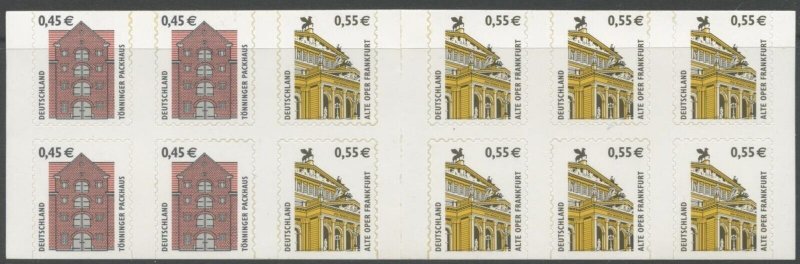 GERMANY Sc#2216a 2002 Historic Sites 0.55 (6) & 0.45 (4) Booklet Mint NH
