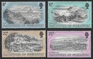 GUERNSEY SC#236-39, 19th Century Prints Set of 4 MNH