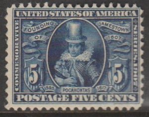 U.S. Scott #330 Jamestown Stamp - Mint Single