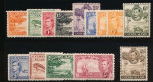 CAYMAN ISLANDS 100-111+ 114/5 MINT HINGED KGVI