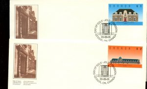 ?1989 Railway stations $1.00 & $2.00  FDC cover Canada