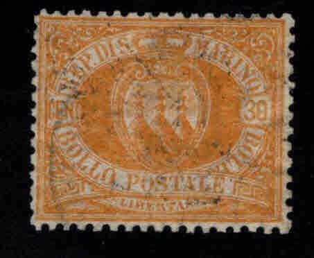 San Marino Scott 16 Used 1892 stamp