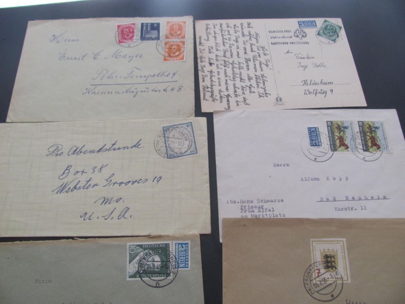 GERMANY 1950S MISC. COVERS VF (155) GOOD VALUE