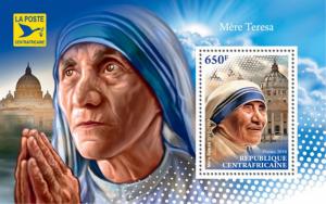 C A R - 2018 - Mother Teresa - Perf Souv Low Value Sheet - M N H