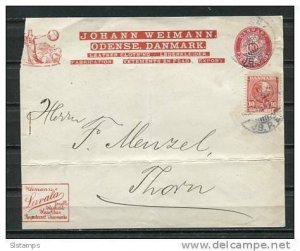 Denmark 1905 Uprated Postal Stationary Cover (Front part only )