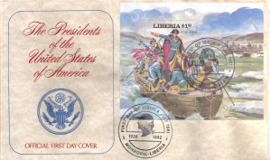 George Washington Liberia Souvenir Sheet FDC 1982 !3#