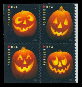 Scott 5137-5140 Forever Jack-O-Lanterns Mint VF NH Cat $4.40