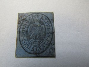 US Local Stamps BOYD'S 1856, Black-Lilac TYPO. Scott # 20L24, SCV: $65.0...