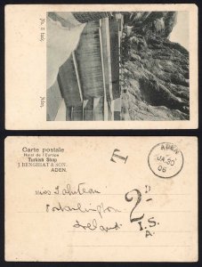 Aden 1906 surcharged Postcard