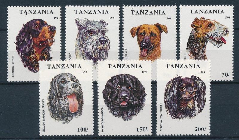 [26547] Tanzania 1993  Dogs MNH