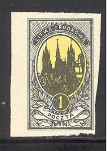 Central Lithuania Sc # 35 mint hinged - imperf - (RS)