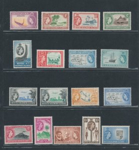 1956 British Solomon Islands - Stanley Gibbons n. 82/96 - Elizabeth II and Views