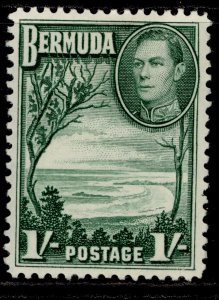 BERMUDA GVI SG115a, 1s bluish green, M MINT. Cat £15.