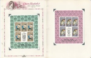 Barbuda & St Vincent Collection 1977 Queen Elizabeth Mint NH Sheets, 6 Pages