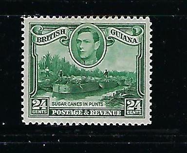 BRITISH GUIANA SCOTT #234A 1938-52 GEORGE VI 24 CENTS-WMK UPRIGHT MINT HINGED