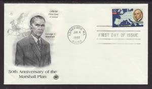 US 3141 Marshall Plan PCS U/A FDC