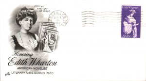 #1832 Edith Wharton Artcraft FDC