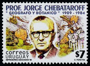 Uruguay 1793 MNH Jorge Chebataroff, Geographer, Botanist