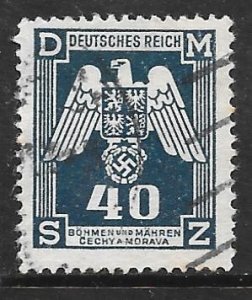 Czechoslovakia Bohemia and Moravia O14: 40h Numeral, used, VF