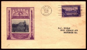 Scott 800 3 Cents Alaska Ioor FDC Typed Address Planty 800-45C