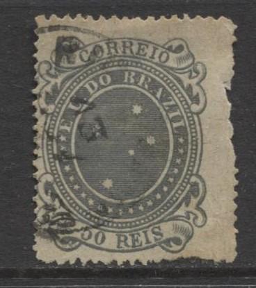 Brazil - Scott 100c -  Definitive -1890 -Used - Single 50r Stamp