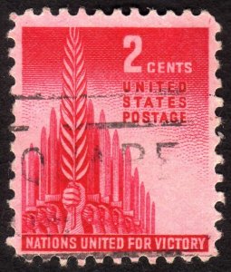 1943, US 2c, Allied Nations Issue, Used, Sc 907