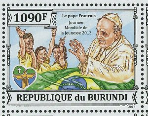 Pope Francis Stamp Visit To Brazil Vatican Catholic Church S/S MNH #3303-3306 